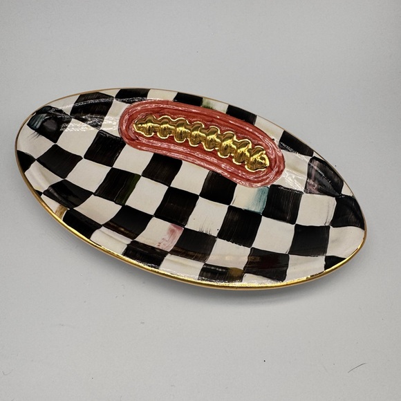 Mackenzie Childs Football plate - Picture 2 of 4